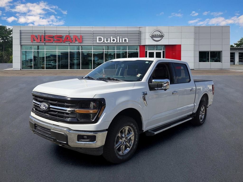 2024 Ford F-150 XLT in White — front three-quarter view