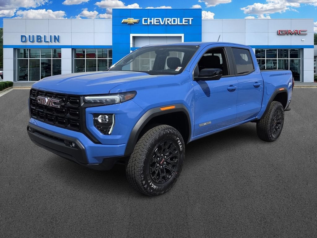 2026 GMC Canyon Elevation in Rapids Metallic — front three-quarter view