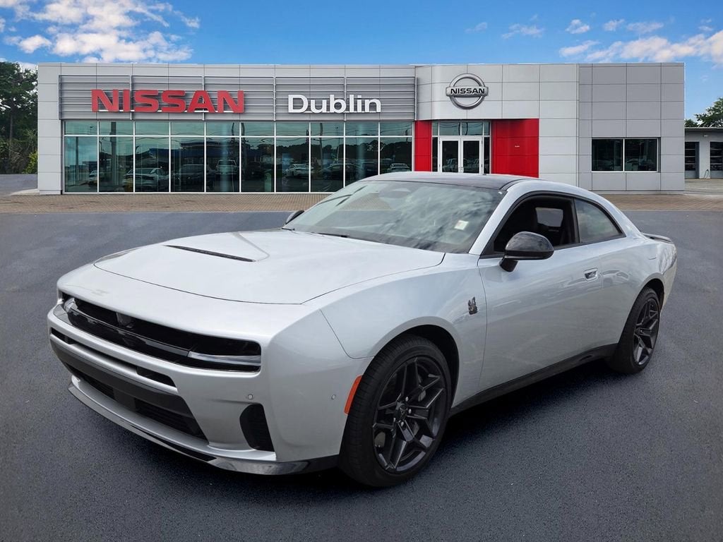 2026 Dodge Charger Scat Pack 2-Door AWD in Silver — front three-quarter view