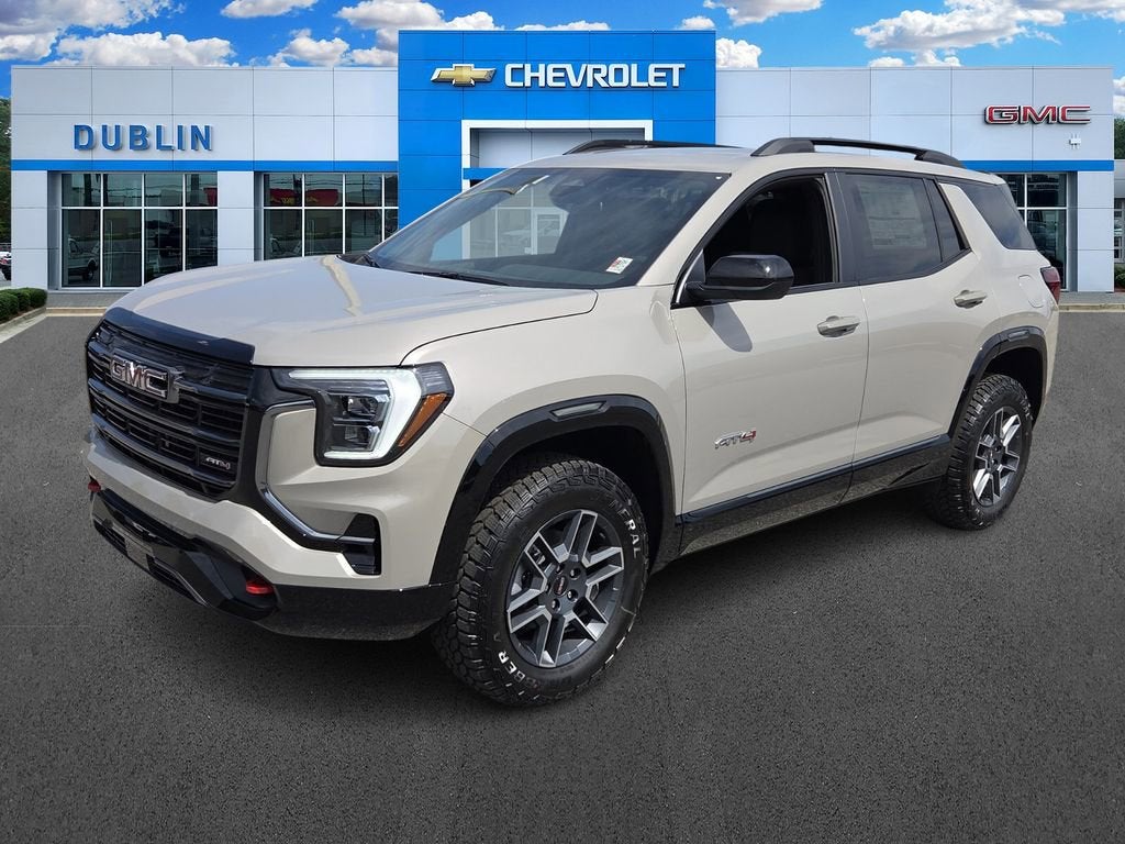 2026 GMC Terrain AT4 in Riverstone Metallic — front three-quarter view
