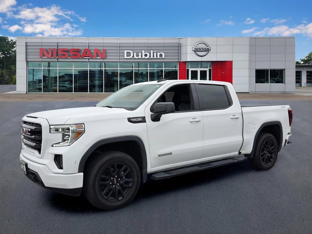 2021 GMC Sierra 1500 Elevation in Summit White — front three-quarter view