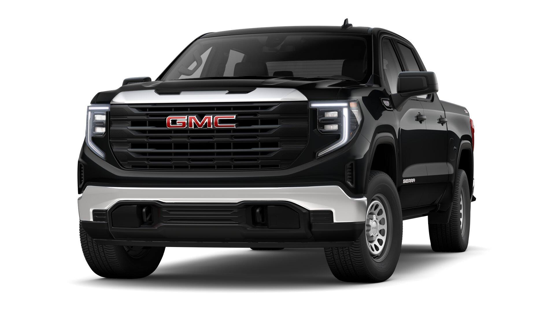 2026 GMC Sierra 1500 Pro in Onyx Black — front three-quarter view