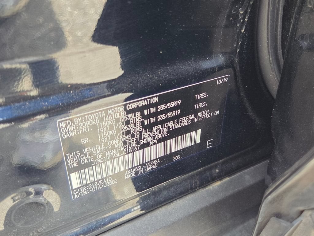 2020 Toyota RAV4 — interior view